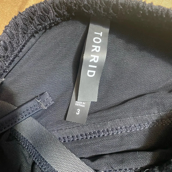 Torrid Black Halter Bikini Top with Textured Design - Picture 6 of 11